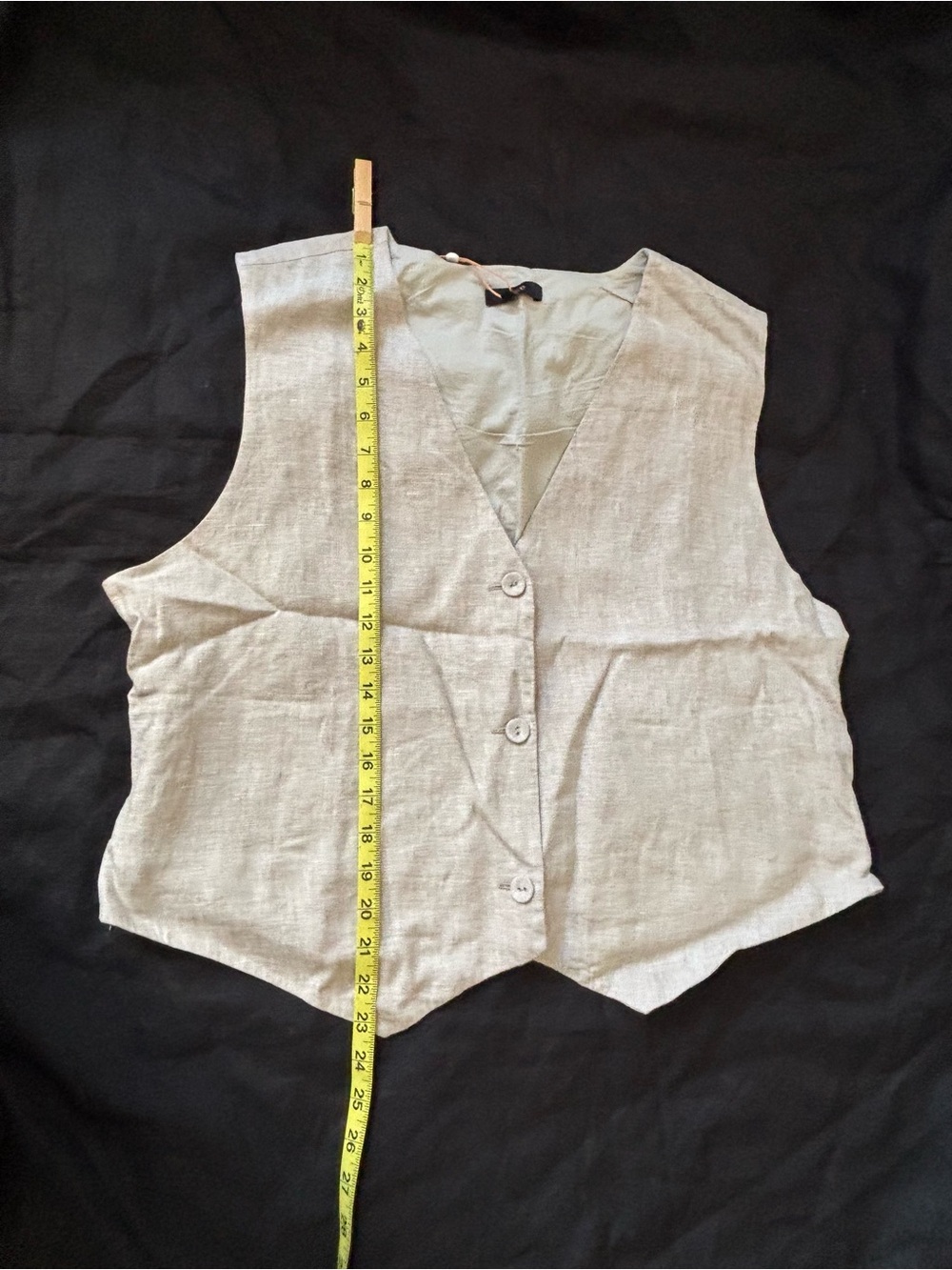 Quince Women's Linen Vest in Natural Beige XL NWT - Picture 9 of 9